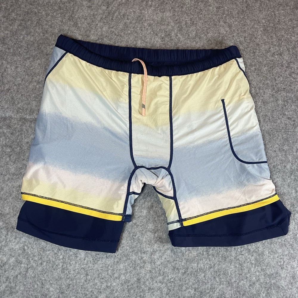 Fabletics Shorts Mens L The One Navy Blue 7" Lined Athletic Workout Gym - Picture 4 of 8
